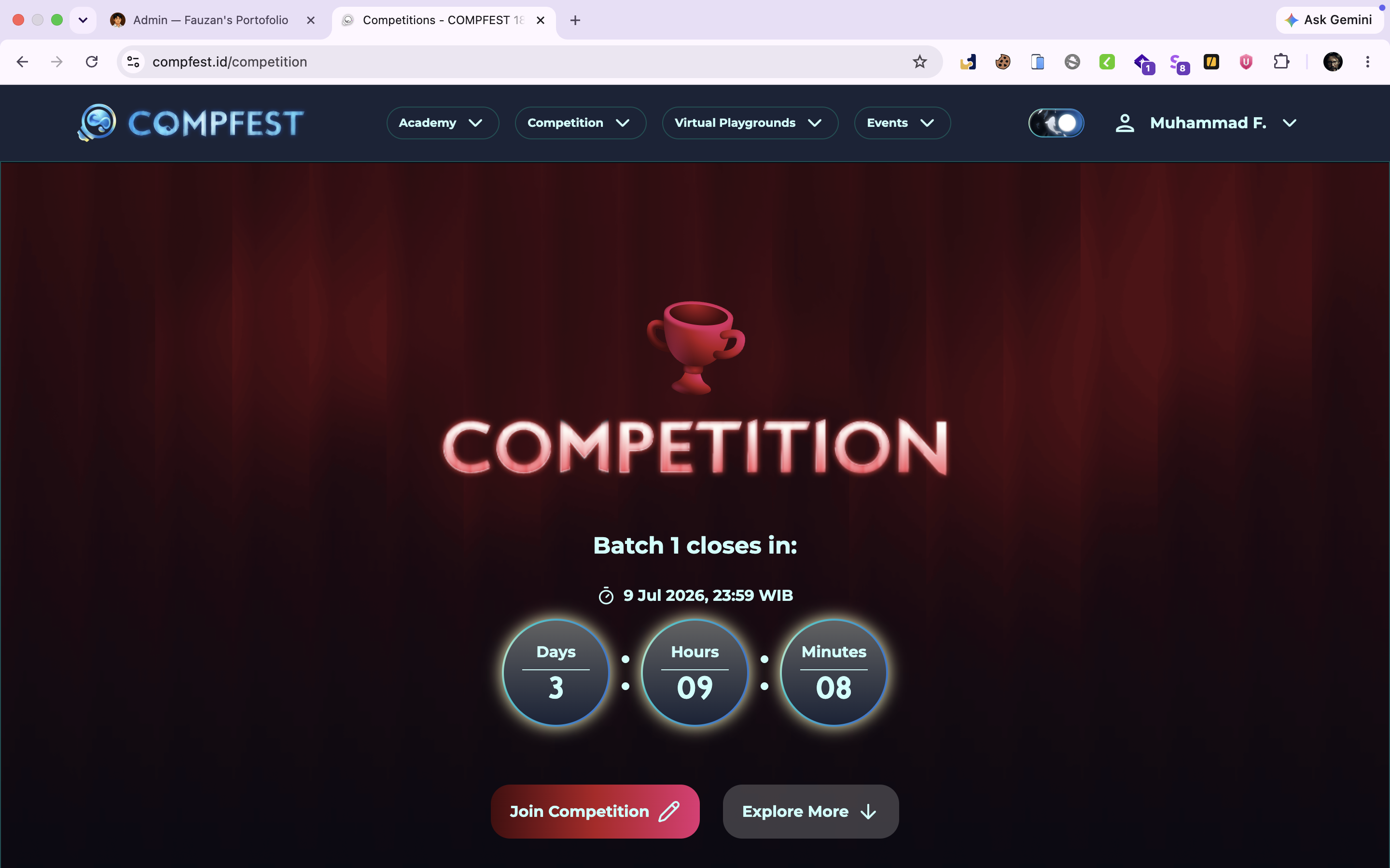 COMPFEST 18 screenshot